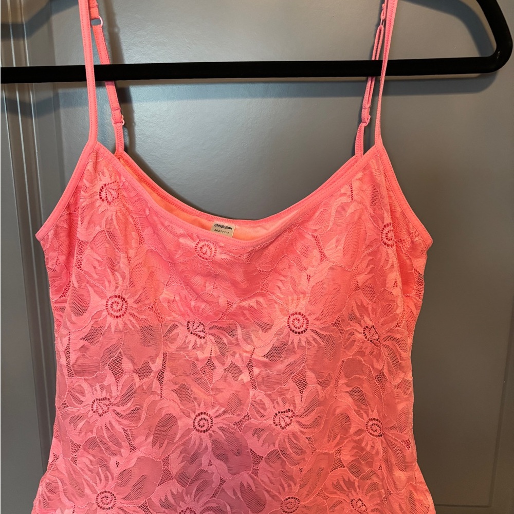 Silk & Satin Elegant Pink Lace Chemise